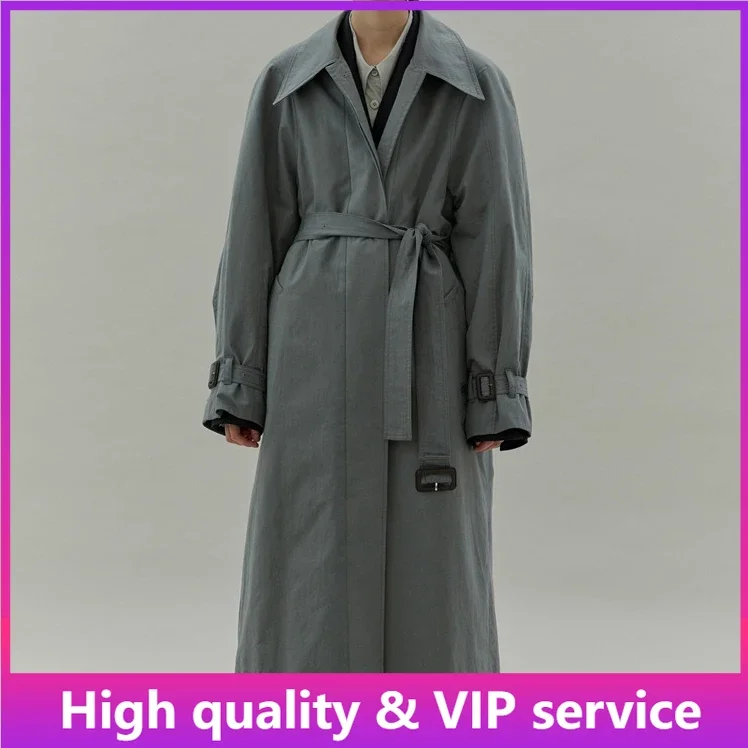 

High Quality Loose Windbreaker for Women, AW Mid-length Belted Windbreaker Jacket for Women，Coat Women，Trench Coat for Women 23