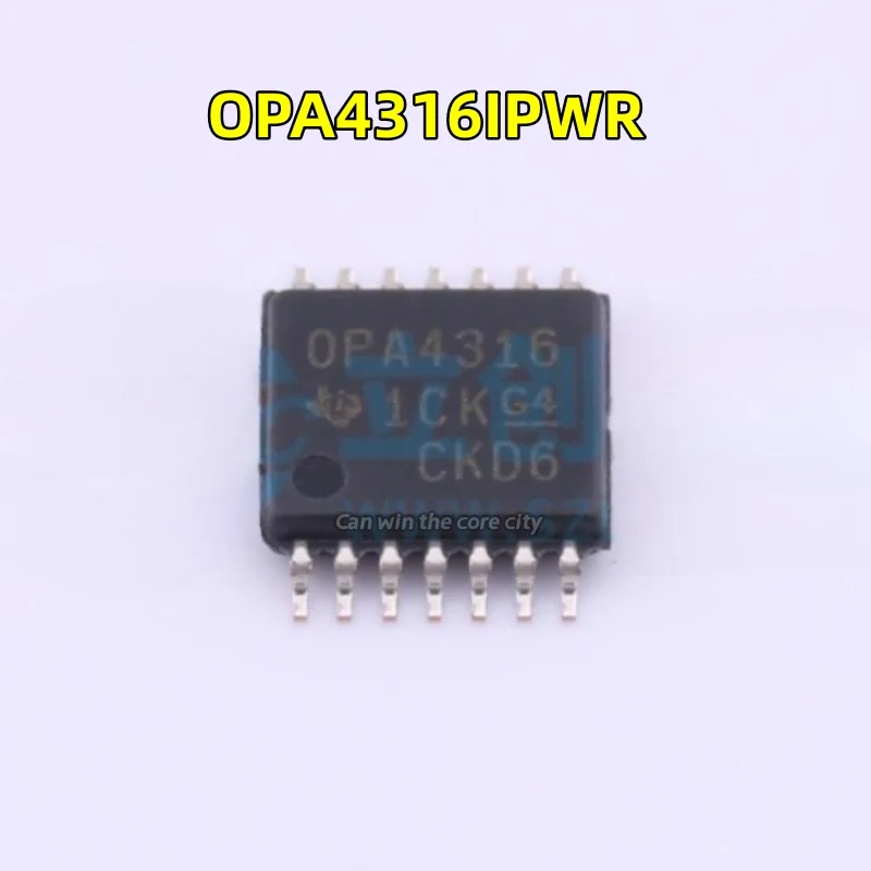 10 PCS / LOT New OPA4316IPWR OPA4316 package TSSOP-14 operational amp original in stock
10 PCS / LOT New OPA4316IPWR OPA4316 package TSSOP-14 operational amp original in stock
