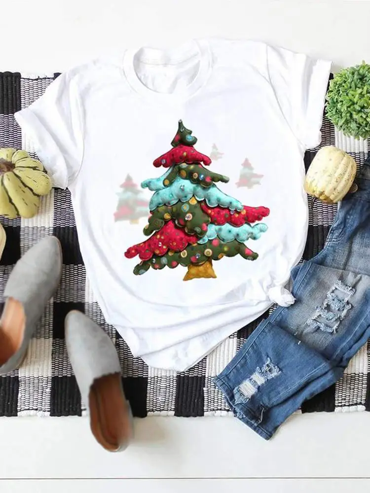 Tree Watercolor Style Cute Clothes Top Print Short Sleeve Tee T Shirt Christmas Women New Year Fashion Basic Graphic T-shirts
Tree Watercolor Style Cute Clothes Top Print Short Sleeve Tee T Shirt Christmas Women New Year Fashion Basic Graphic T-shirts