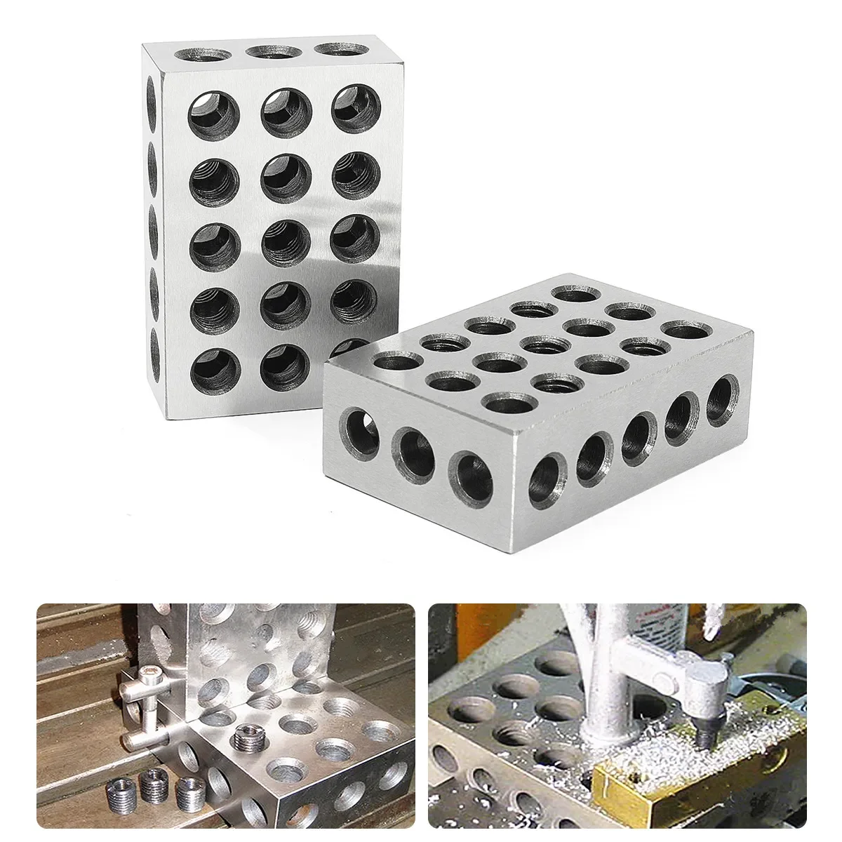 

Набор блоков зажимных, точные блоки 25-50-75 мм, 2 шт., 23 отверстия, из стали, калибр 1-2-3 дюйма, 23 Отверстия