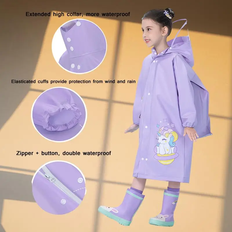 

Защитите своих малышей с дождевиком и рюкзаком Eva для учащихся младших и начальных классов