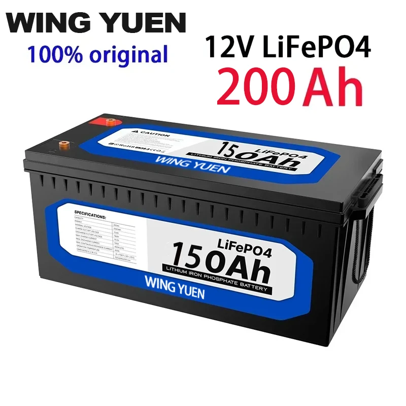 12V 200Ah LiFePO4 Battery Built-in BMS Lithium Iron Phosphate Cell For RV Campers Golf Cart Off-Road Off-Grid Solar With Charger
12V 200Ah LiFePO4 Battery Built-in BMS Lithium Iron Phosphate Cell For RV Campers Golf Cart Off-Road Off-Grid Solar With Charger