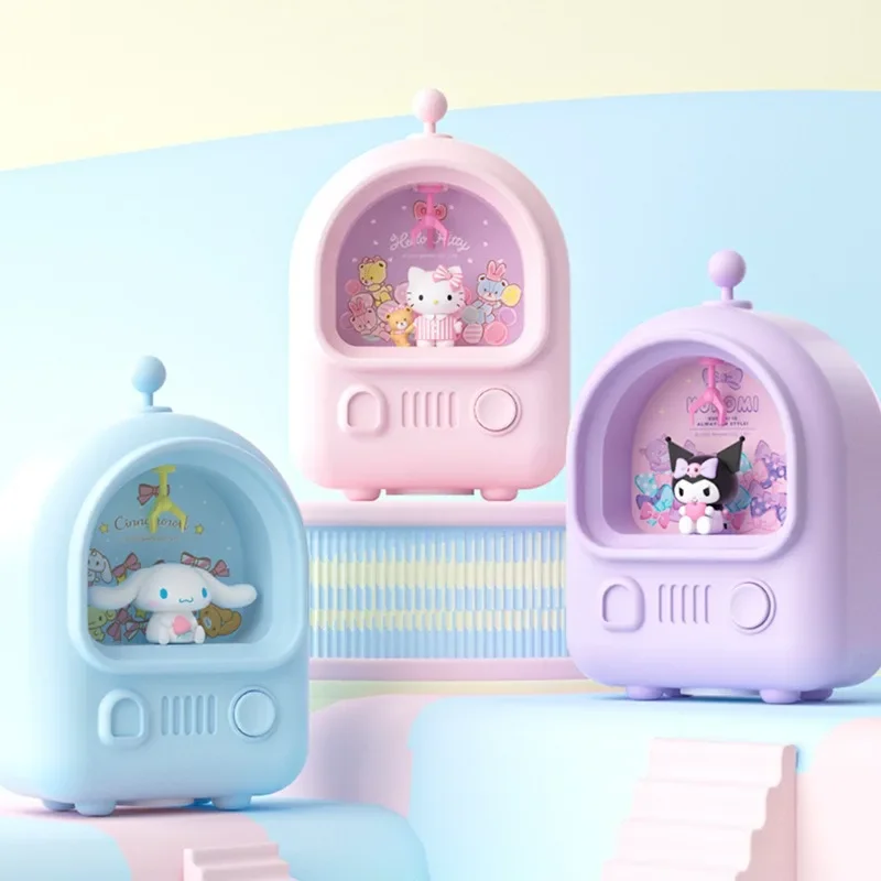 

Новый аниме Sanrio Kawaii Hellokitty Cinnamoroll Kuromi мультфильм сберегательная коробка Ночная фотография сэкономить деньги детский подарок на день рождения