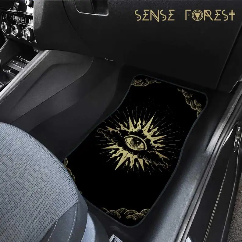 Black Medieval witch eye car floor mat, Goth Halloween car interior decor, Witchy car accessories, car coaster key chain car mat 
Black Medieval witch eye car floor mat, Goth Halloween car interior decor, Witchy car accessories, car coaster key chain car mat