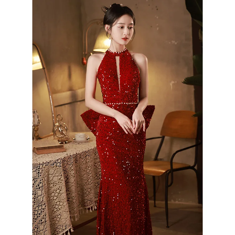 Burgundy Sexy Backless Bow Applique Back Zipper Mermaid Evening Dresses Women Formal Bride Bridesmaid Party Gown Vestidos
Burgundy Sexy Backless Bow Applique Back Zipper Mermaid Evening Dresses Women Formal Bride Bridesmaid Party Gown Vestidos