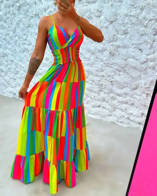 Women's sexy and elegant dress 2024 summer new casual women's clothing color blocking Halter backless Maxi dress
Women's sexy and elegant dress 2024 summer new casual women's clothing color blocking Halter backless Maxi dress