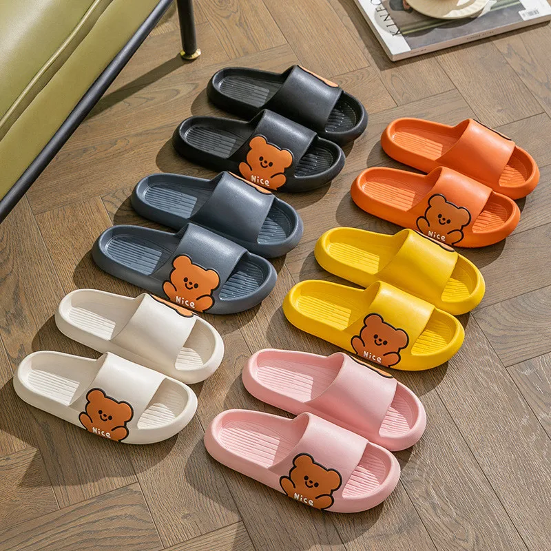 Cartoon Bear Sandals Women Slippers Summer Flip Flops Men Couples Outside EVA Thick Bottom Non-Slip Soft Sole Beach Shoes
Cartoon Bear Sandals Women Slippers Summer Flip Flops Men Couples Outside EVA Thick Bottom Non-Slip Soft Sole Beach Shoes