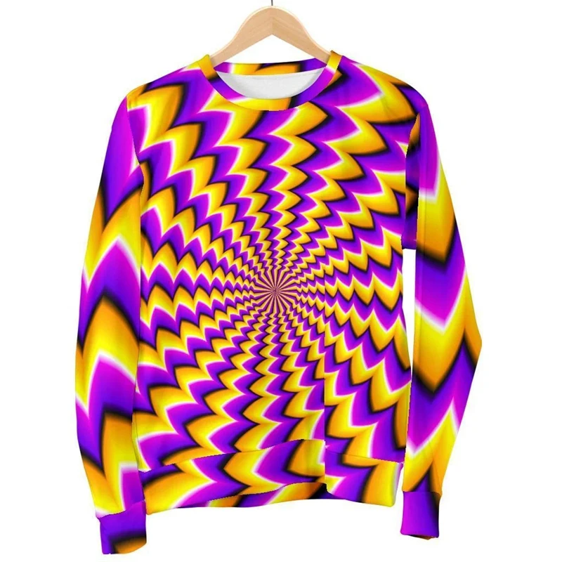 

Graphic Optical Illusion 3D Sweatshirts Man Woman Baggy Sweaters Casual Long Sleeve Round Neck Tops Sweaters For Men Kids Top