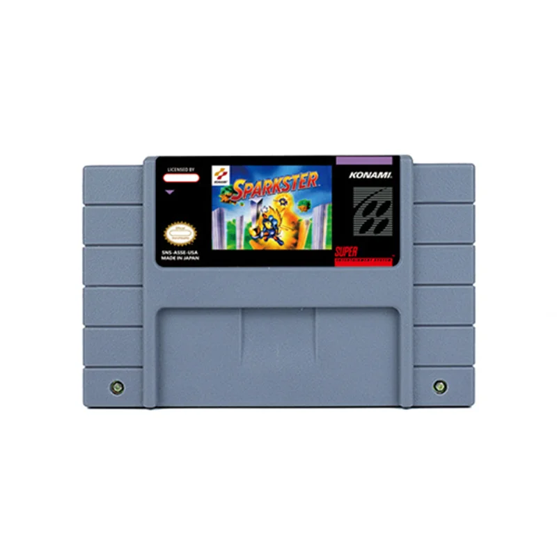 

Sparkster Action Game for SNES 16 BitRetro Cart Children Gift