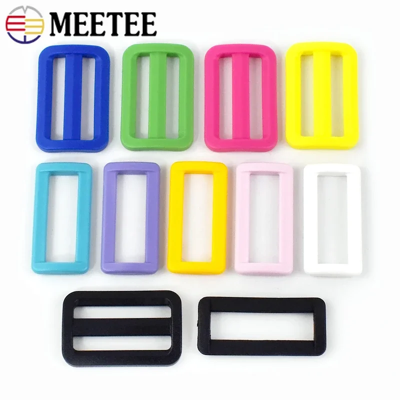 

20/50Pcs 25/32/38mm Plastic Tri-Glide Slider Buckles Square Ring Clasps Bag Strap Adjustable Clasp Webbing DIY Bags Accessories