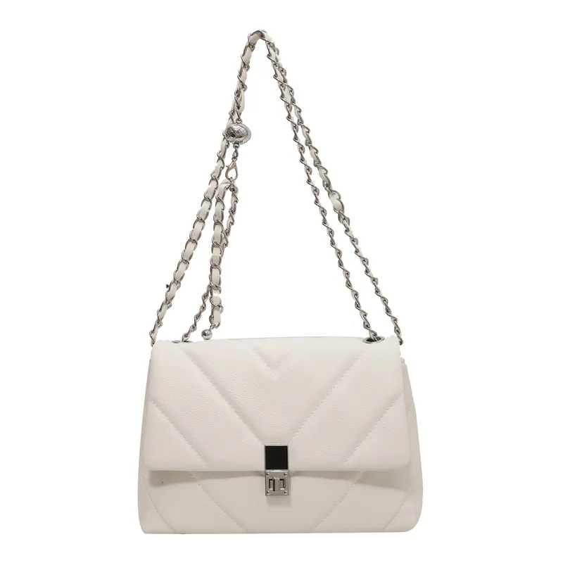 Fashion Chain Messenger Bag Women's Texture One Shoulder Crossbody Versatile Leather Handbags Purse Quality Luxury Classic Style 
Fashion Chain Messenger Bag Women's Texture One Shoulder Crossbody Versatile Leather Handbags Purse Quality Luxury Classic Style