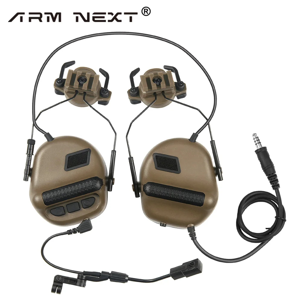 

F20 Anti-Noise Shooting Earmuffs Tactical Helmet Headset Electronic Hearing Protector Active Noise Reduction Hunting Headphone