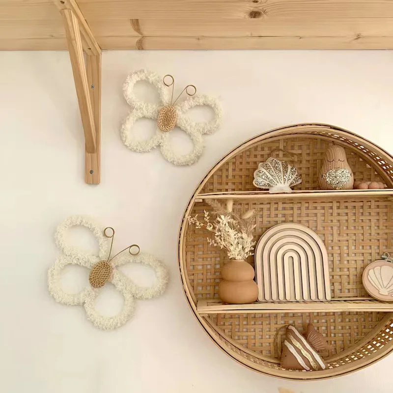 Boho Butterfly & Daisy Wall Decor Set - 2PCS Macrame Rattan Teen Girl Room Art 2 S9cbc2ab226864d6bb2811c9f97bff21cO