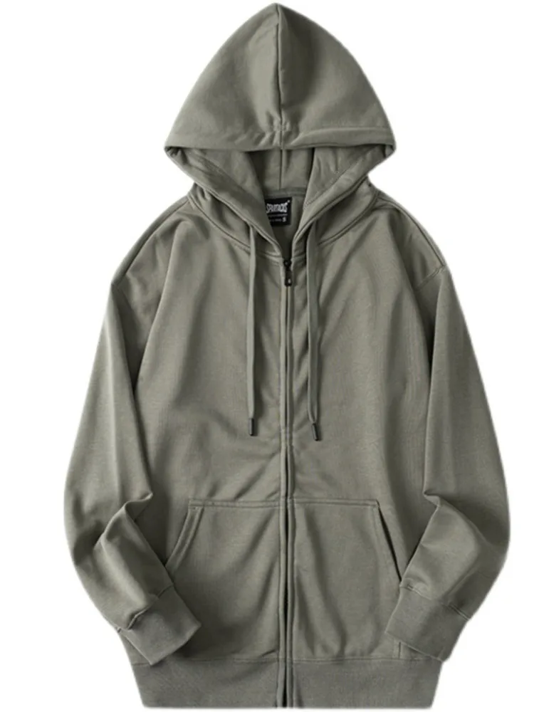 320g Heavy Terry Cloth Spring Autumn Zipper Hoodie Solid Color Loose Sweatshirt Men's Cotton Sportwear Hood Coat Outwear 
320g Heavy Terry Cloth Spring Autumn Zipper Hoodie Solid Color Loose Sweatshirt Men's Cotton Sportwear Hood Coat Outwear