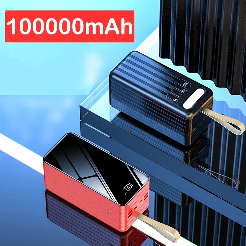 Внешний аккумулятор на 100000 мАч с кабелем Micro USB Type-C, портативное зарядное устройство, зеркальный внешний аккумулятор с дисплеем, внешний аккумулятор, внешний аккумулятор
Внешний аккумулятор на 100000 мАч с кабелем Micro USB Type-C, портативное зарядное устройство, зеркальный внешний аккумулятор с дисплеем, внешний аккумулятор, внешний аккумулятор