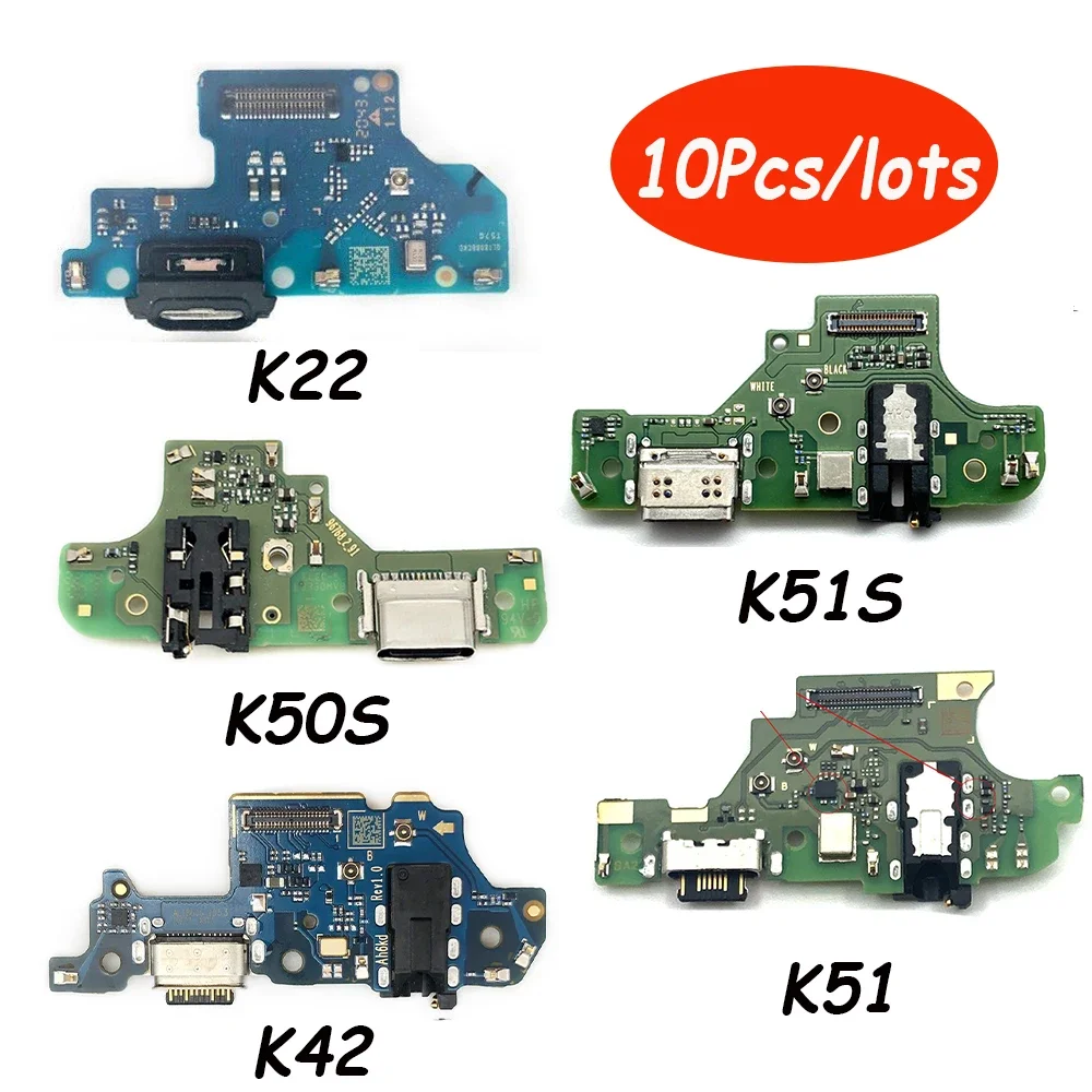 

10Pcs Tested For LG K8 Plus K22 K41S K42 K51 K50S K51S K61 G8S Velvet 5G USB Charger Port Connector Charging Board Flex Cable