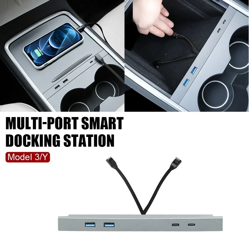 For Tesla 2021-2022 Model 3 Model Y 27W Quick Charger LED Intelligent Docking Station USB Shunt Hub Decoration
For Tesla 2021-2022 Model 3 Model Y 27W Quick Charger LED Intelligent Docking Station USB Shunt Hub Decoration