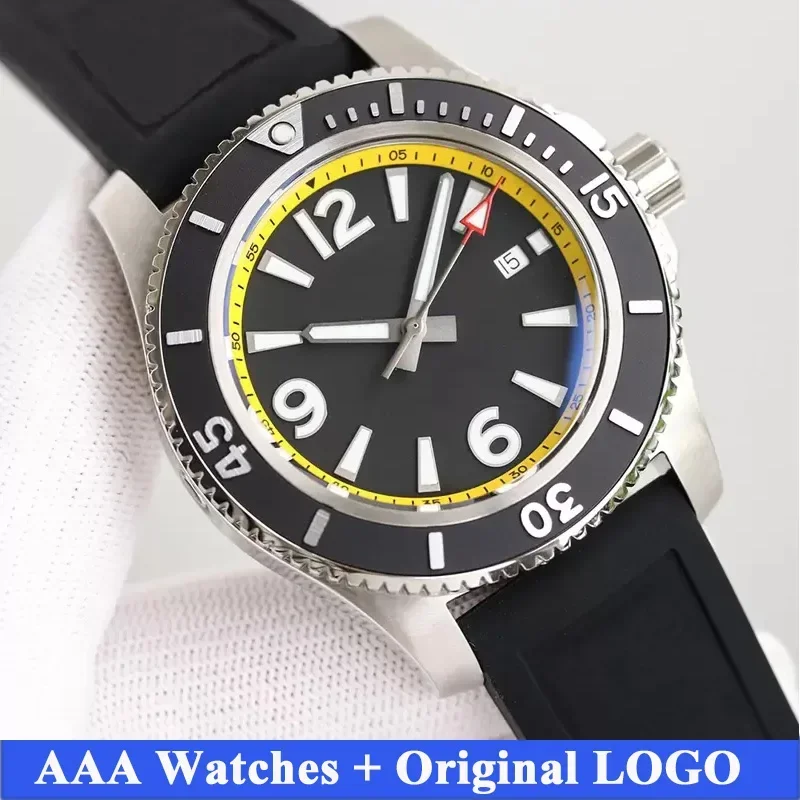 

Top-grade Stainless Steel Rotating Bezel Mens Watch Automatic Mechanical Rubber Band Watch Luminous Wristwatches luxury watch