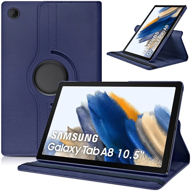 

360 Rotating Case For Samsung Galaxy Tab A8 10.5inch 2021 SM-X200 X205 X207 Swivel Stand Folio Flip Smart Leather Case Cover