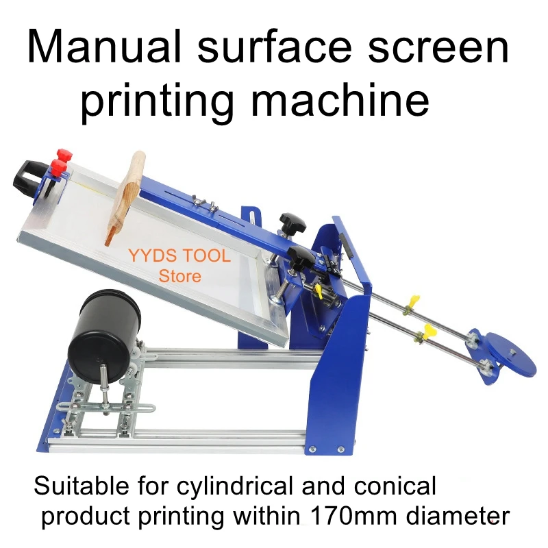 Manual curved screen printing machine cylindrical sprinkle bottle cosmetic bottle insulation cup curved printing equipment 
Manual curved screen printing machine cylindrical sprinkle bottle cosmetic bottle insulation cup curved printing equipment
