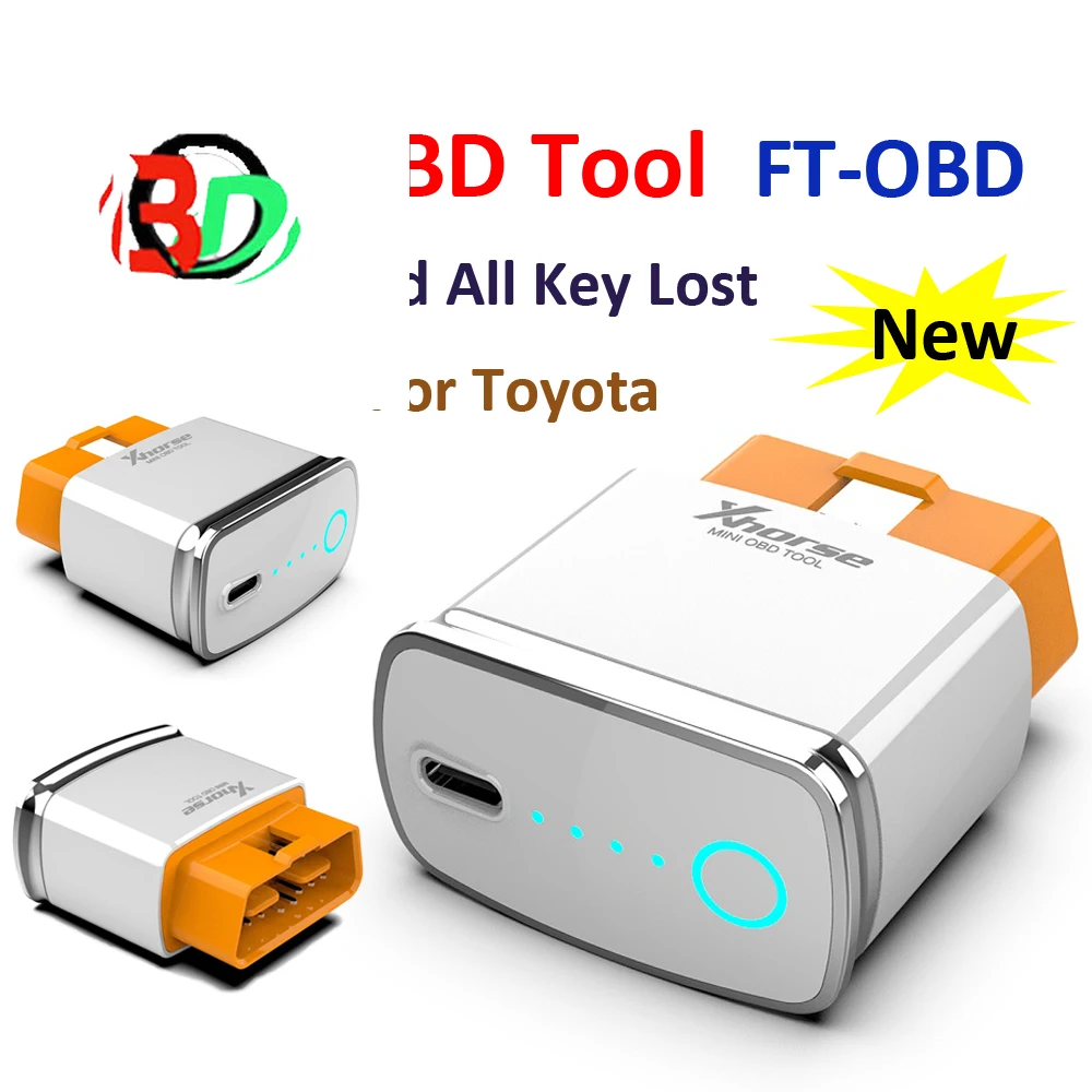 Xhorse 2023 MINI OBD Tool FT-OBD for To-yota Smart Key Support Add Key and All Key Lost Works with MINI Key Tool MAX MAXPRO
Xhorse 2023 MINI OBD Tool FT-OBD for To-yota Smart Key Support Add Key and All Key Lost Works with MINI Key Tool MAX MAXPRO