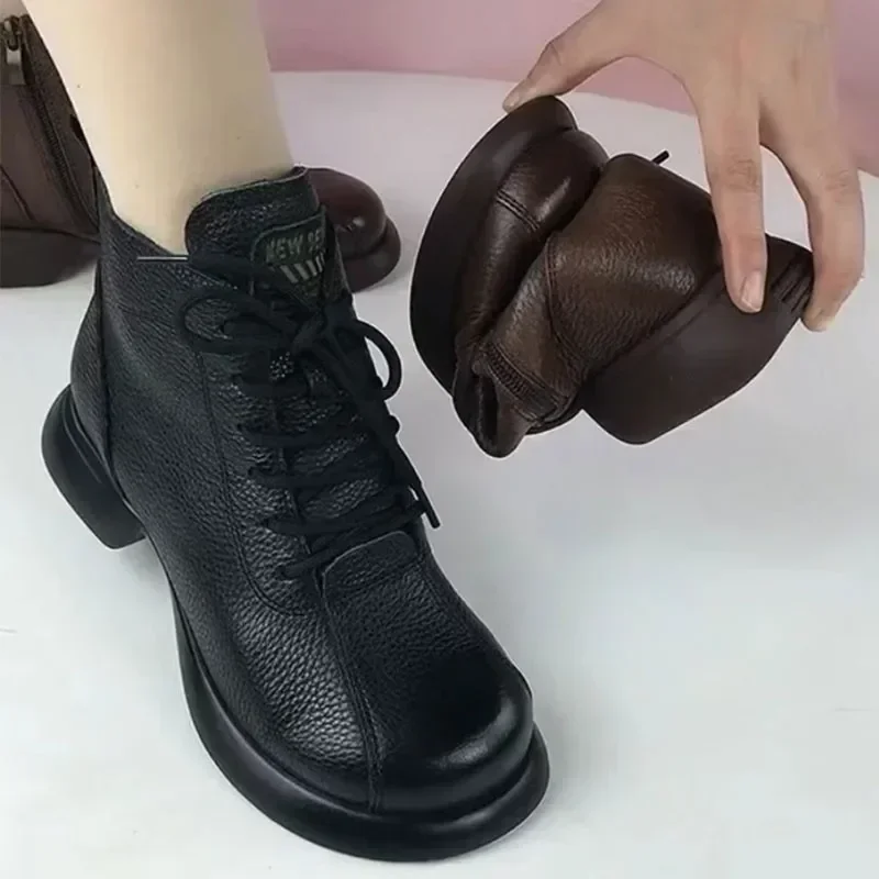 Ботинки женские короткие с круглым носком, удобная мягкая Повседневная нескользящая обувь на толстой подошве, демисезонные
Ботинки женские короткие с круглым носком, удобная мягкая Повседневная нескользящая обувь на толстой подошве, демисезонные