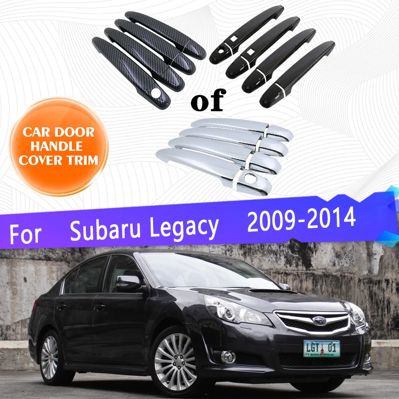 

For Subaru Legacy B4 Touring Wagon BM BR 2009~2014 Car Door Handles Covers Exterior Scratch Protective Decor Luxury Accessories