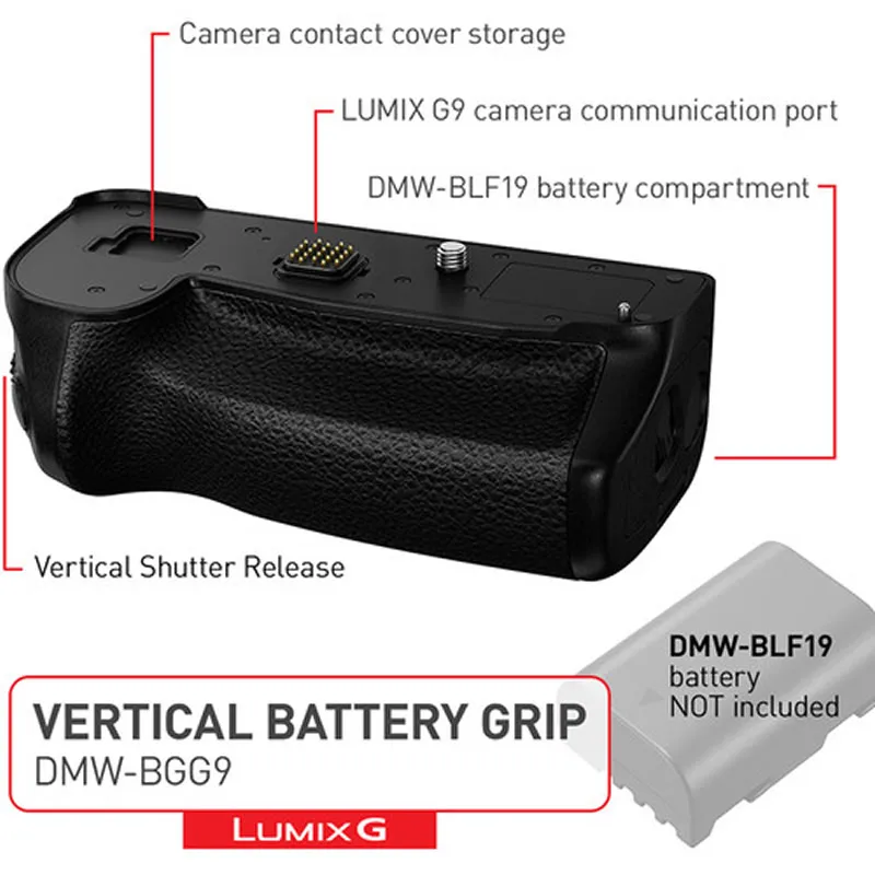

G9 Battery Grip DMW-BGG9 BGG9 Vertical Battery Grip for Panasonic Lumix G9 DC-G9 Battery Grip