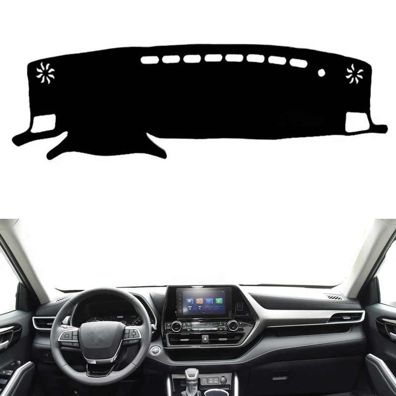 

For Toyota Highlander Kluger 2020 2021 2022 2023 2024 Car Dashboard Cover Mat Pad Dash Sunshade Carpet Rug Protector Accessories