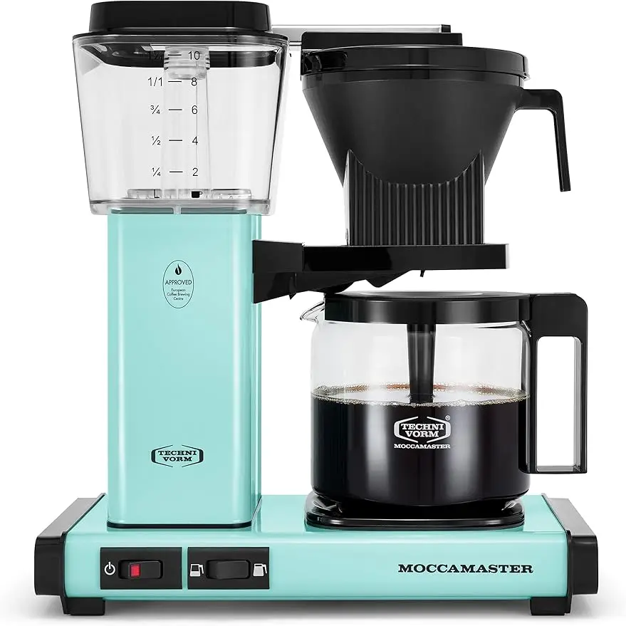 

Technivorm Moccamaster 53934 KBGV Select 10-Cup Coffee Maker, Turquoise, 40 ounce, 1.25l