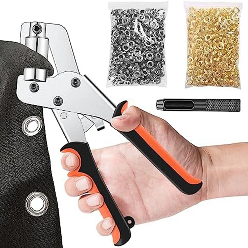 

Grommet Tool Kit, 3/8 Inch Grommet Kit Eyeletkit For Fabric Canvas Awnings Handheld Tarpeyelets Kit Tool Punch Hole Reusable