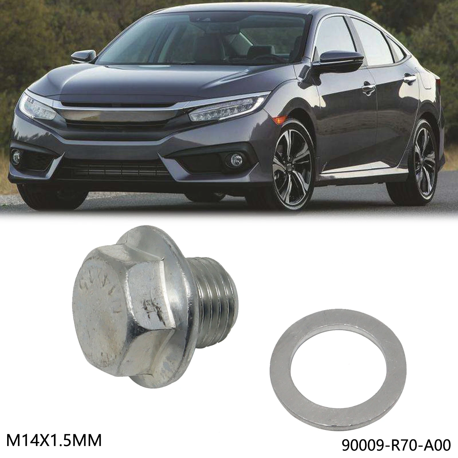 Engine Oil Pan Drain Plug Bolt with Washer for Honda Accord CR-V CR-Z CRX MDX Civic S2000 Odyssey Pilot Prelude #90009-R70-A00
Engine Oil Pan Drain Plug Bolt with Washer for Honda Accord CR-V CR-Z CRX MDX Civic S2000 Odyssey Pilot Prelude #90009-R70-A00