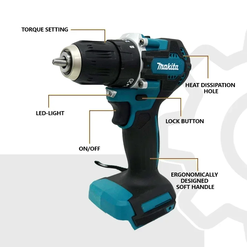Makita DDF487 Compact Power Tool DDF487 18V LXT Cordless Brushless Drill Driver 13mm Driver Drill 1700rpm Electric Screwdriver
Makita DDF487 Compact Power Tool DDF487 18V LXT Cordless Brushless Drill Driver 13mm Driver Drill 1700rpm Electric Screwdriver