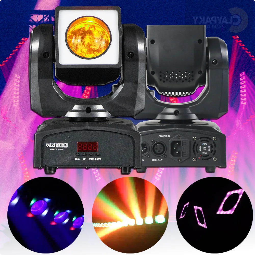 

Effect DMX Light 100W LED Beam Moving Head Stage Light LED Light Ring Point Control for Club KTV Disco DJ Party Claypaky LightS