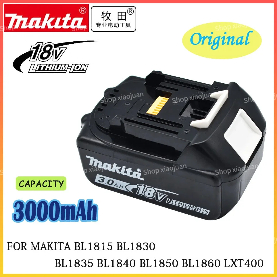 Makita original charging electric tool battery 3000AH, LED lithium-ion replacement, LXT BL1860B BL1860BL1850, 18V 3.0Ah
Makita original charging electric tool battery 3000AH, LED lithium-ion replacement, LXT BL1860B BL1860BL1850, 18V 3.0Ah