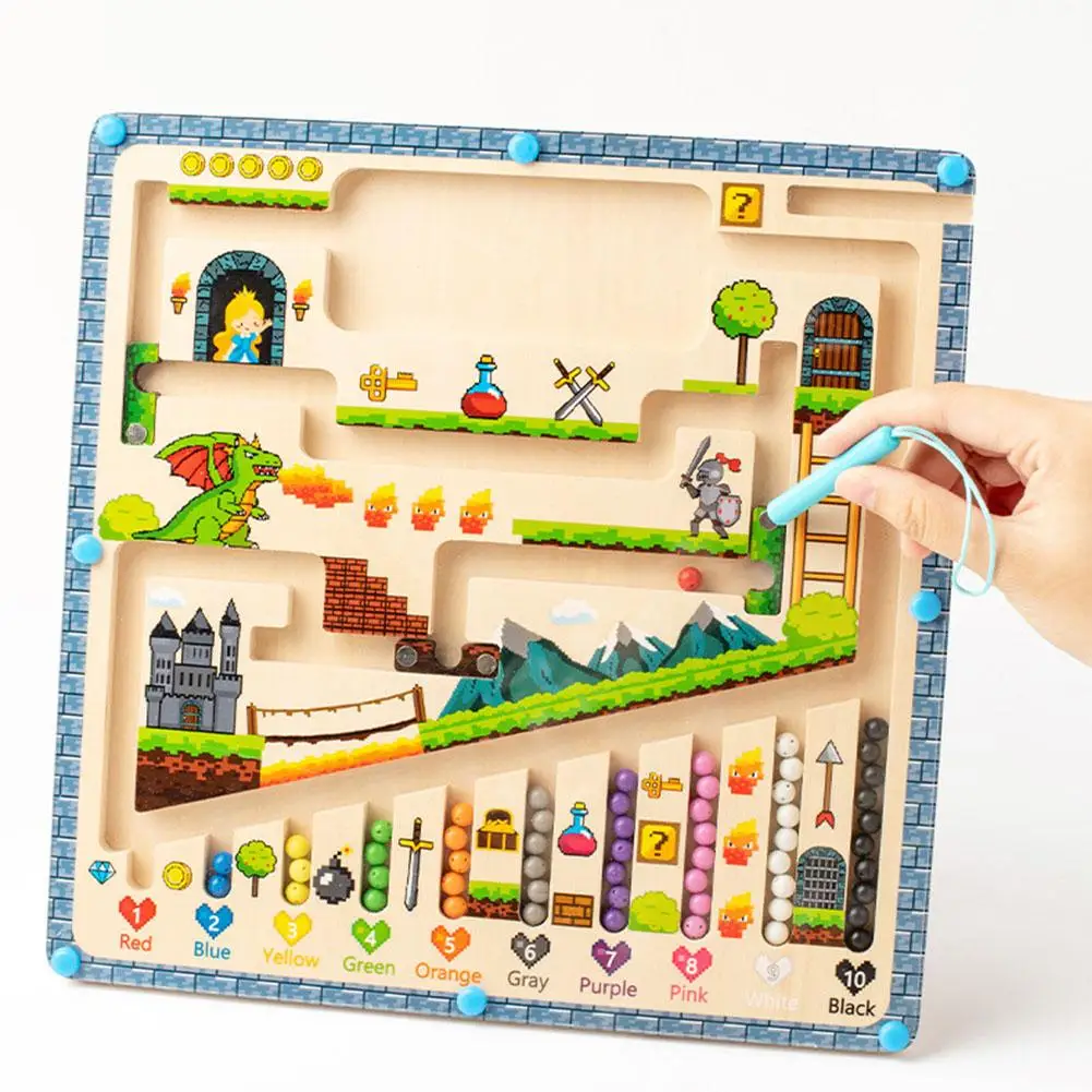 Magnetic Color&number Maze Montessori Toys For 3+ Year Old,wooden Puzzle Activity Board,learning Educational Counting Match B3i1
Magnetic Color&number Maze Montessori Toys For 3+ Year Old,wooden Puzzle Activity Board,learning Educational Counting Match B3i1