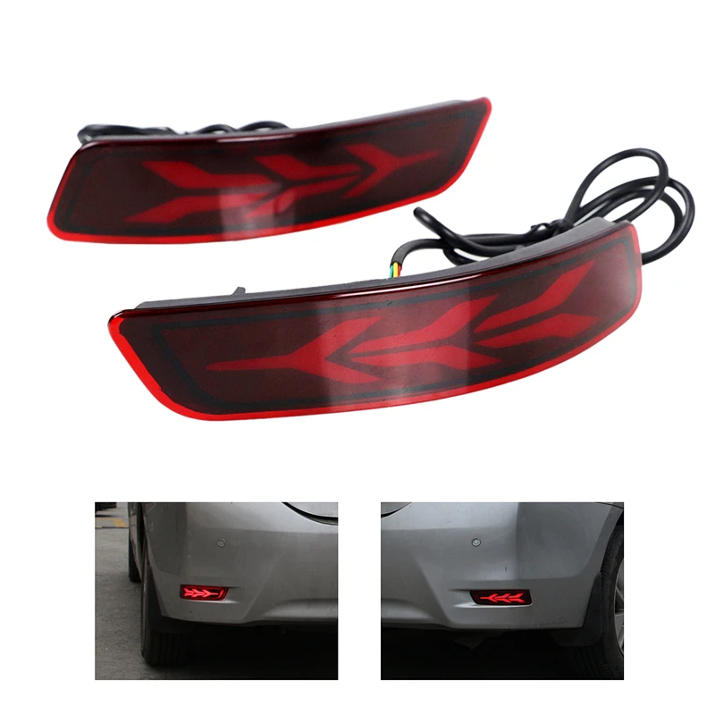 Multifunction Car Rear Bumper Fog Lamp Brake Light For Toyota Corolla Altis 2014-2018 Red LED Flowing Flashing Reflector Lamp
Multifunction Car Rear Bumper Fog Lamp Brake Light For Toyota Corolla Altis 2014-2018 Red LED Flowing Flashing Reflector Lamp