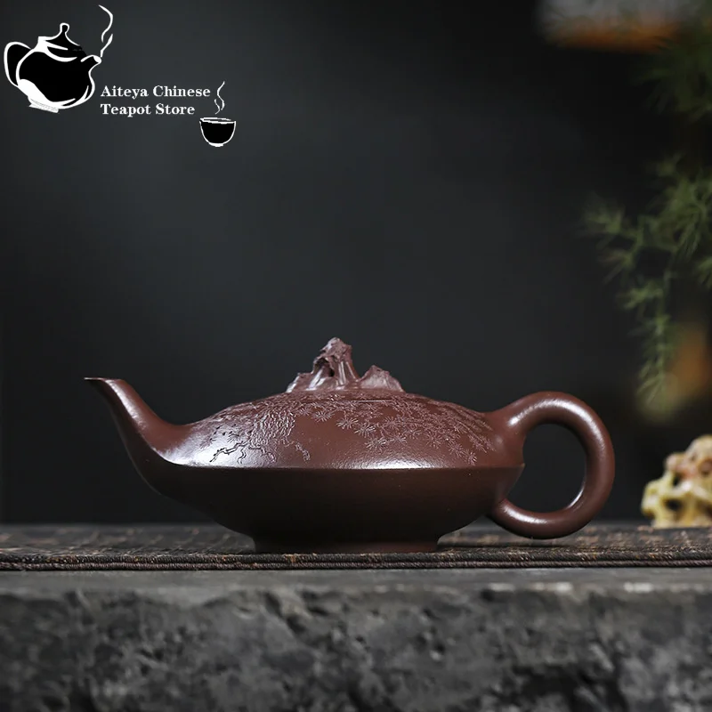 Yixing Handmade Purple Clay Pot Huanglong Mountain Purple Mud Stable as Mount Tai Kung Fu Tea Set Chinese Teapot 320ml
Yixing Handmade Purple Clay Pot Huanglong Mountain Purple Mud Stable as Mount Tai Kung Fu Tea Set Chinese Teapot 320ml