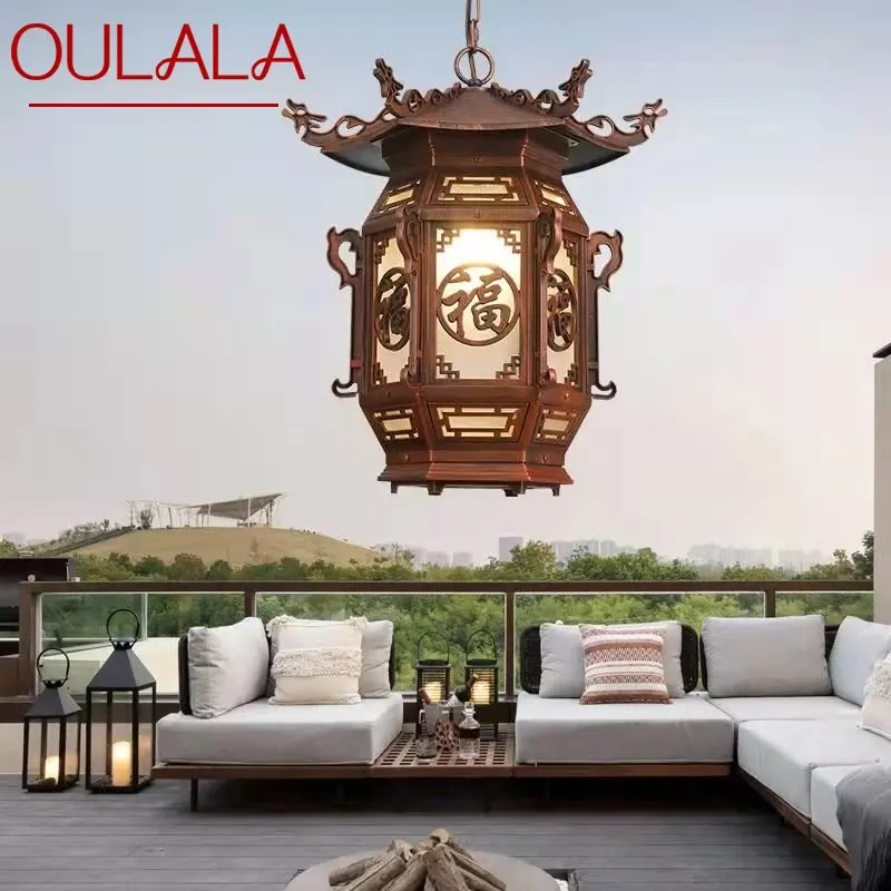 OULALA Chinese Lantern Pendant Lamps Outdoor Waterproof LED Brown Retro Chandelier for Home Hotel Corridor Decor Electricity
OULALA Chinese Lantern Pendant Lamps Outdoor Waterproof LED Brown Retro Chandelier for Home Hotel Corridor Decor Electricity