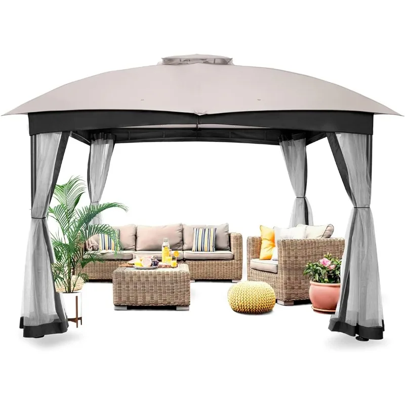 FAB BASED 10x10 Gazebo for Patio, Canopy Gazebo with Netting & Sand Bag, Patio Gazebo Double Vent Heavy Duty (Ash Grey)
FAB BASED 10x10 Gazebo for Patio, Canopy Gazebo with Netting & Sand Bag, Patio Gazebo Double Vent Heavy Duty (Ash Grey)