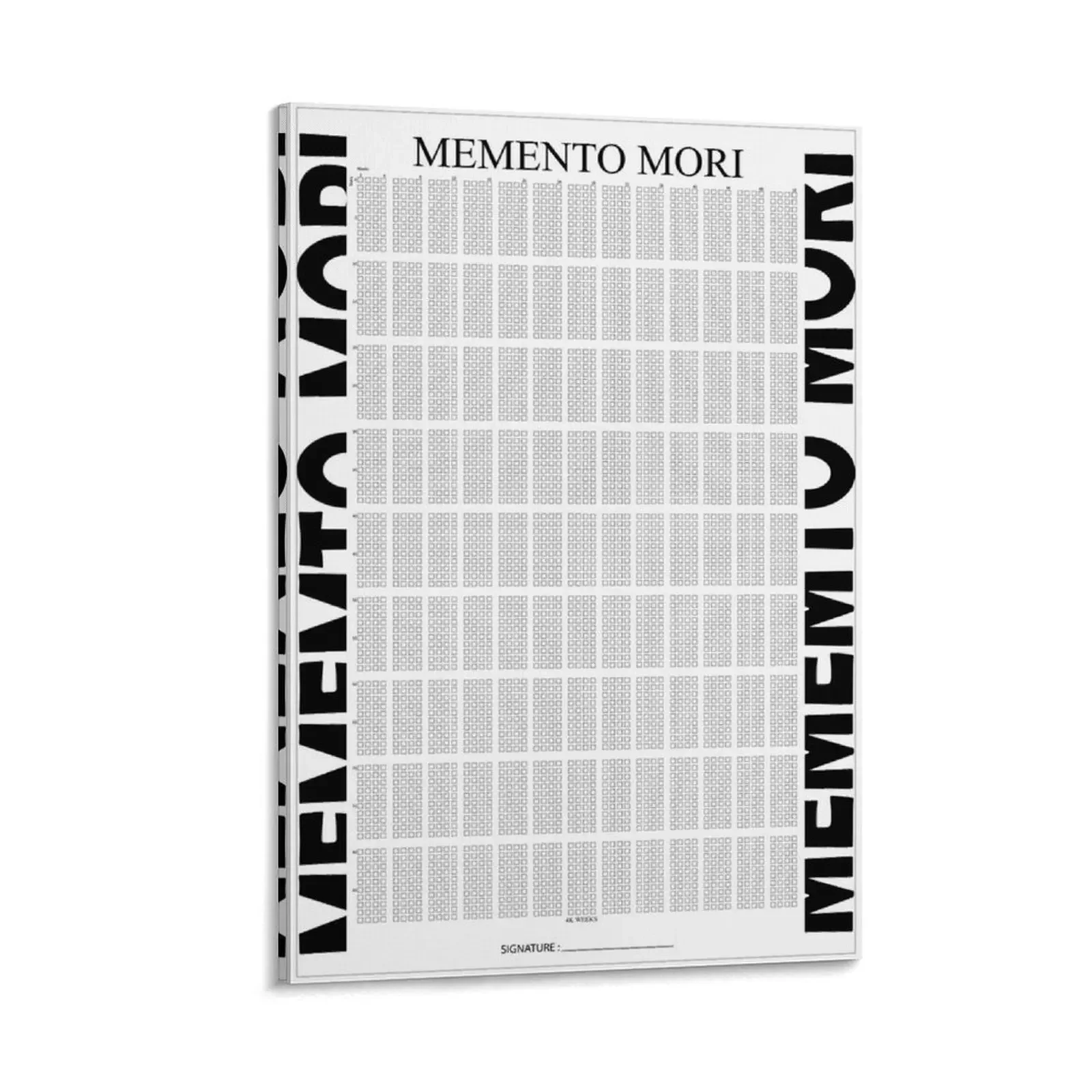 NEW Design Memento mori with signature White Background - Life Calendar Canvas Painting poster anime bedrooms decor
NEW Design Memento mori with signature White Background - Life Calendar Canvas Painting poster anime bedrooms decor