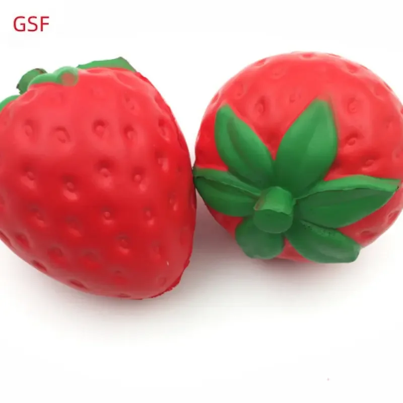 

Cute Cheap Strawberry Jumbo 11.5cm Slow Rising Soft Fruit Collection Gift Decor Toy Relief Antistress Christmas Day