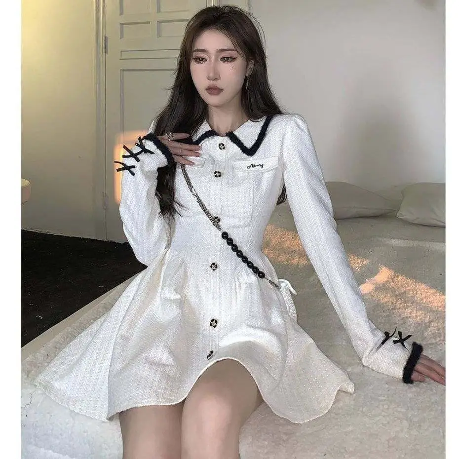 2023 Spring And Autumn New French White Dress Womens Tighten Waist Temperament Long Sleeves High End Free Shipping
2023 Spring And Autumn New French White Dress Womens Tighten Waist Temperament Long Sleeves High End Free Shipping
