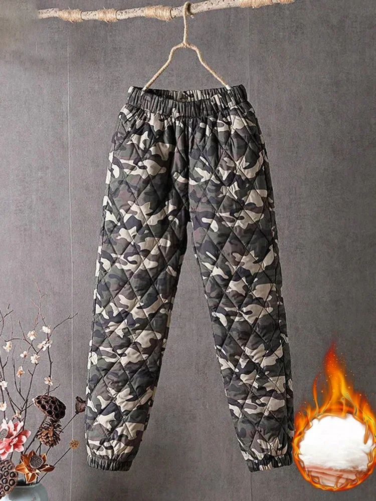 Camouflage Print Thick Fluffy Ankle-length Pantalones Warm Down Cotton Thicken Harem Pants Jogger High Waist Sweatpants Z312
Camouflage Print Thick Fluffy Ankle-length Pantalones Warm Down Cotton Thicken Harem Pants Jogger High Waist Sweatpants Z312