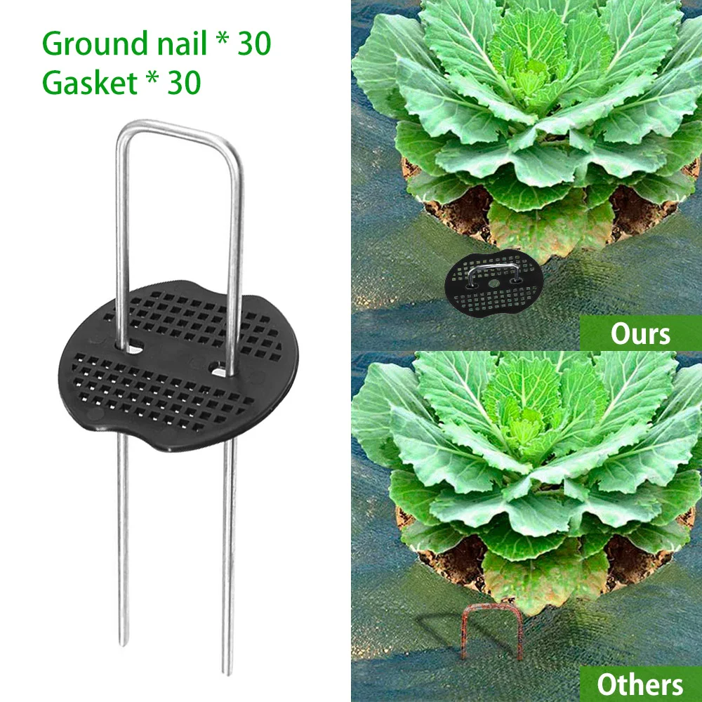30pcs Garden Pegs U-shaped Ground Pegs Heavy Duty Metal Pins Spikes Ground Staple with 30pcs Buffer Washers for Securing Weed 
30pcs Garden Pegs U-shaped Ground Pegs Heavy Duty Metal Pins Spikes Ground Staple with 30pcs Buffer Washers for Securing Weed