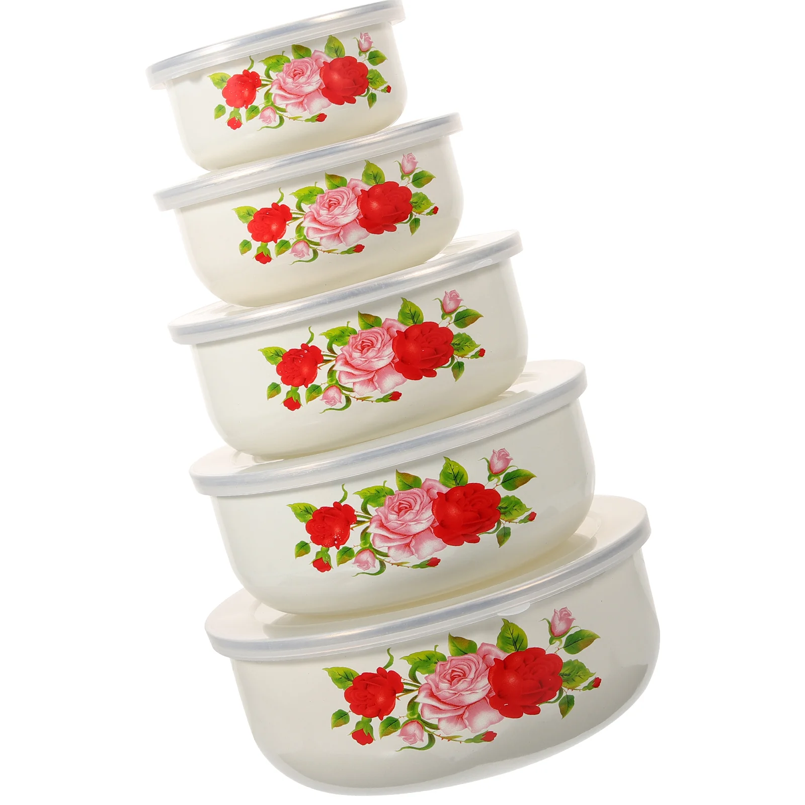 Mixing Bowls Lids Set Enamel Basin Nesting Storage Fruit Cereal Ice Cream Salads Kitchen Serving
Mixing Bowls Lids Set Enamel Basin Nesting Storage Fruit Cereal Ice Cream Salads Kitchen Serving
