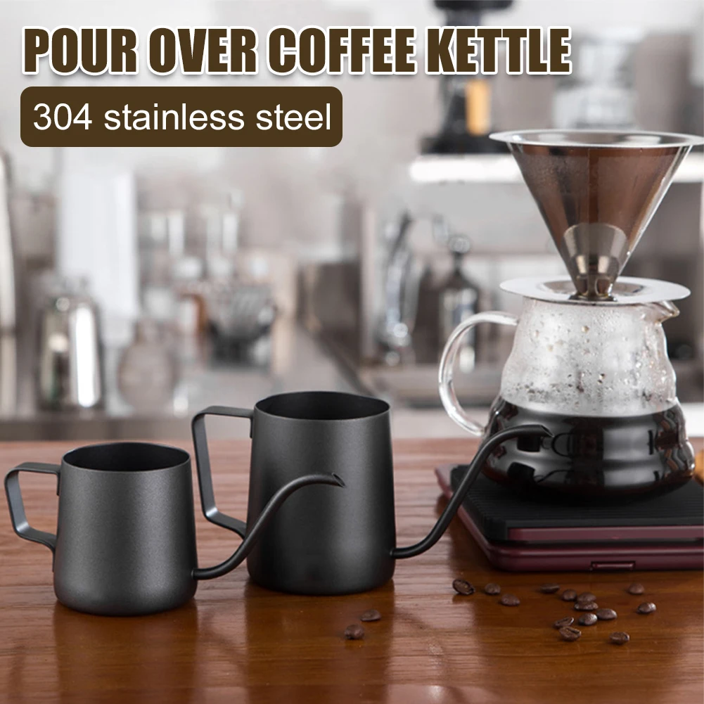 250ml/350ml Drip Kettle Coffee Tea Pot Non-stick Coating Food Grade Stainless Steel Gooseneck Thin Mouth Coffee Drip Kettle 2023
250ml/350ml Drip Kettle Coffee Tea Pot Non-stick Coating Food Grade Stainless Steel Gooseneck Thin Mouth Coffee Drip Kettle 2023