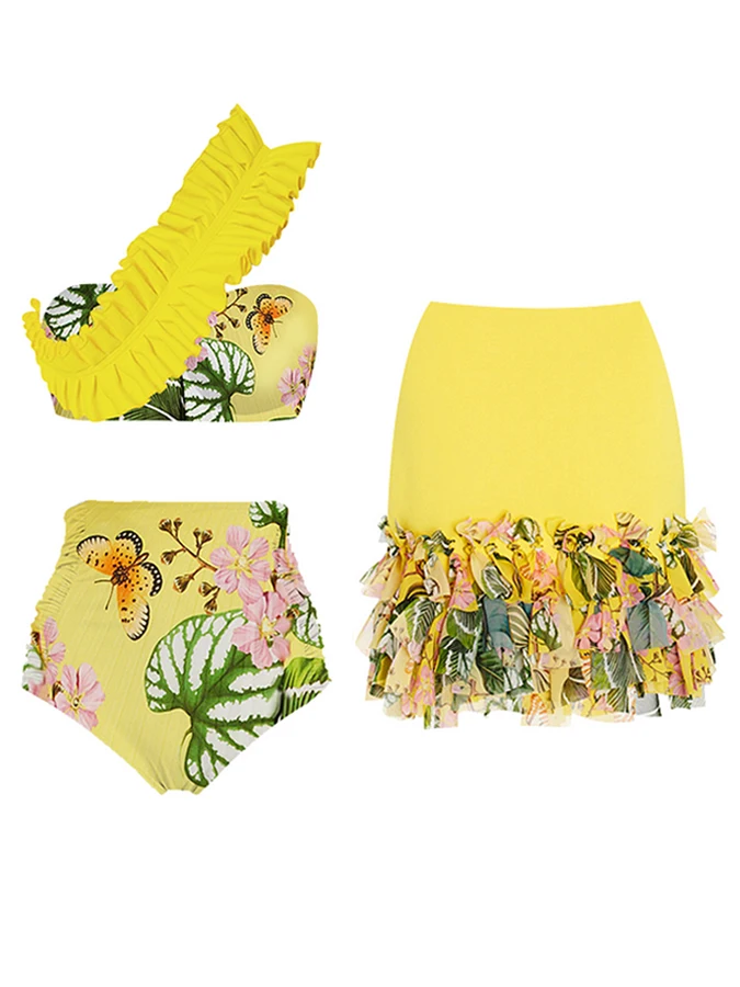 Women's One Shoulder Beachwear Floral Print Swimwear Summer Swimsuit and Cover-Ups Bathing Suits Beach Style Fashion 2023
Women's One Shoulder Beachwear Floral Print Swimwear Summer Swimsuit and Cover-Ups Bathing Suits Beach Style Fashion 2023
