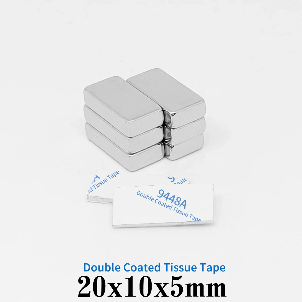 20x10x5 Block Powerful Strong Magnets With 3M Double Sided Adhesive Tape 20x10x5mm Neodymium Magnets 20*10*5
20x10x5 Block Powerful Strong Magnets With 3M Double Sided Adhesive Tape 20x10x5mm Neodymium Magnets 20*10*5