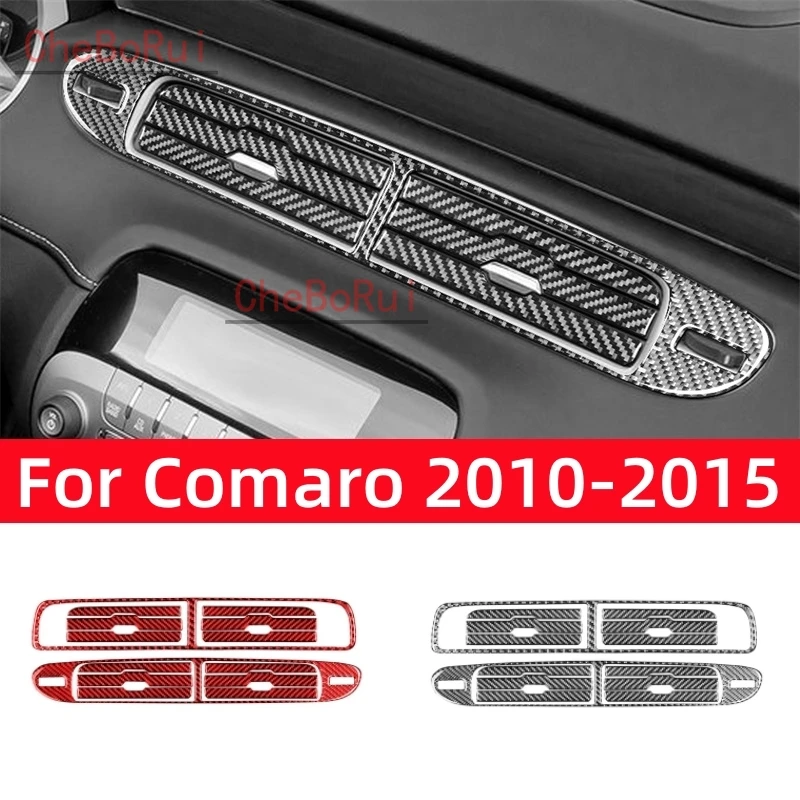 

Real Carbon Fiber for Chevrolet Camaro 2010-2015 Accessories Interior Car Central Air Outlet Decoration Frame Trim Cover Sticker